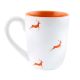 Orange Running Deer Decorative Handcraft Ceramic Coffee Mug
